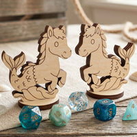 Seahorse Tabletop Miniature - Fantasy Ocean Creature Figurine - Glowforge