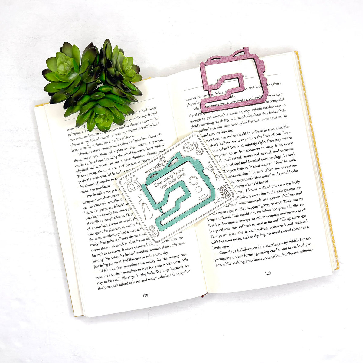 Sewing Machine Shaped Bookmark with Card Backer - Paperclip - Snack Bag Closure - Glowforge