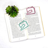 Sewing Machine Shaped Bookmark with Card Backer - Paperclip - Snack Bag Closure - Glowforge