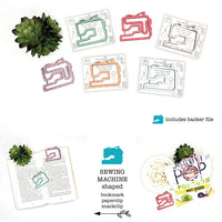 Sewing Machine Shaped Bookmark with Card Backer - Paperclip - Snack Bag Closure - Glowforge