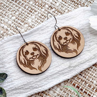 Shih Tzu Engraved Disc Earrings #1 - Glowforge