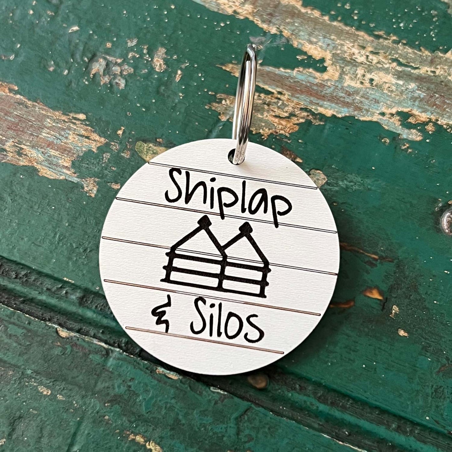 Shiplap & Silos Farmhouse Style Keychain - Glowforge