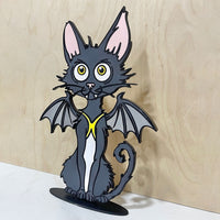 Silly Bat Halloween Cat Stand - Glowforge