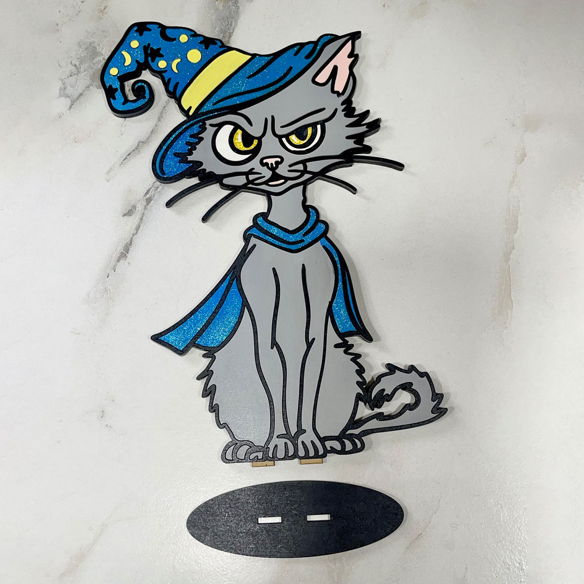 Silly Wizard Halloween Cat Stand - Glowforge