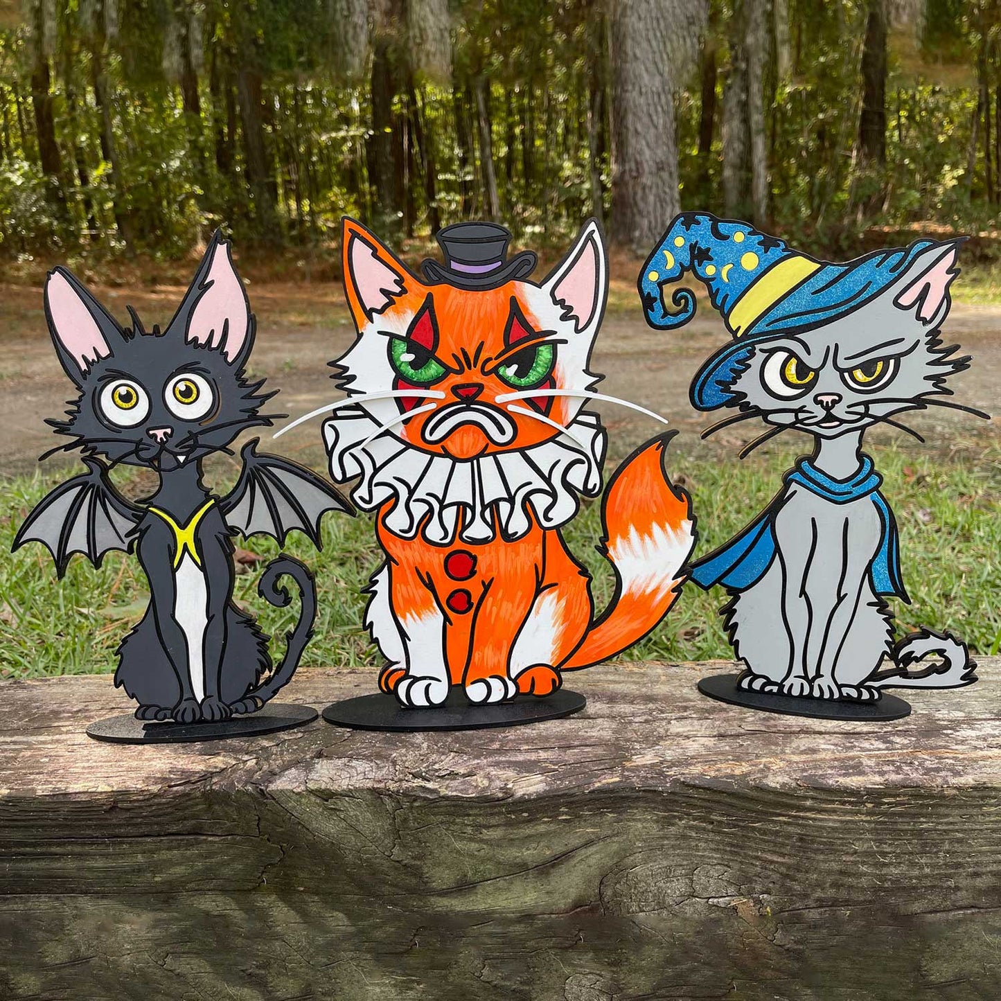 Silly Wizard Halloween Cat Stand - Glowforge