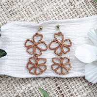 Simple Flower Dangle Earrings Set - Glowforge