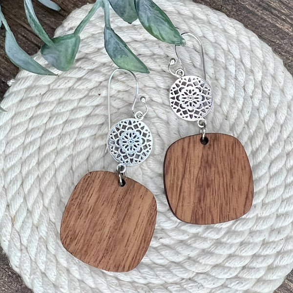 Rectangular Rounded Earrings Simple Shape-Rounded Rectangle Dangle Earrings – Glowforge Shop