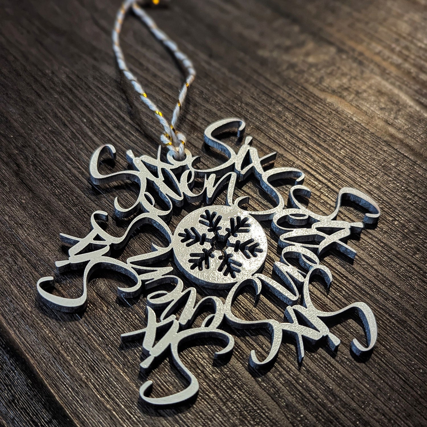 Six Seven Flake Humor Christmas Holiday Ornament 67 – Glowforge Shop