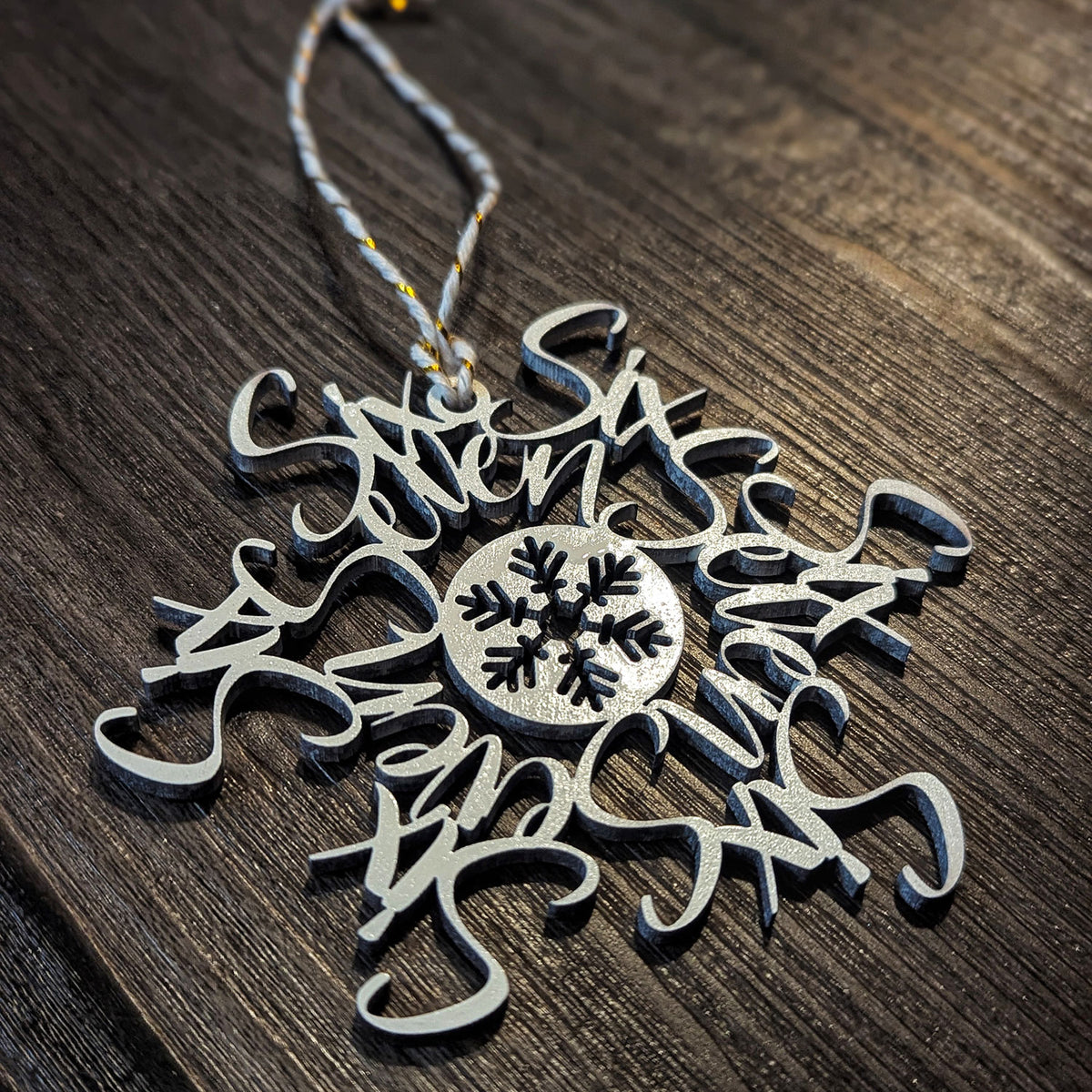 Six Seven Flake Humor Christmas Holiday Ornament 67 - Glowforge