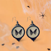 Skeleton Heart Hand Halloween Picture Frame Earrings - Glowforge
