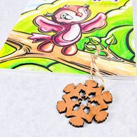Skoshie & Friends Characters Paper Snowflake Christmas Tree Ornaments (Set of 4) - Glowforge