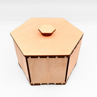 Small Geometric Hex Keepsake Box