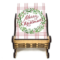 Small Living Hinge Christmas Sleigh – Ornament & Gift Card Holder (Light Proofgrade) - Glowforge