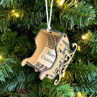Small Living Hinge Christmas Sleigh – Ornament & Gift Card Holder (Medium Proofgrade) - Glowforge
