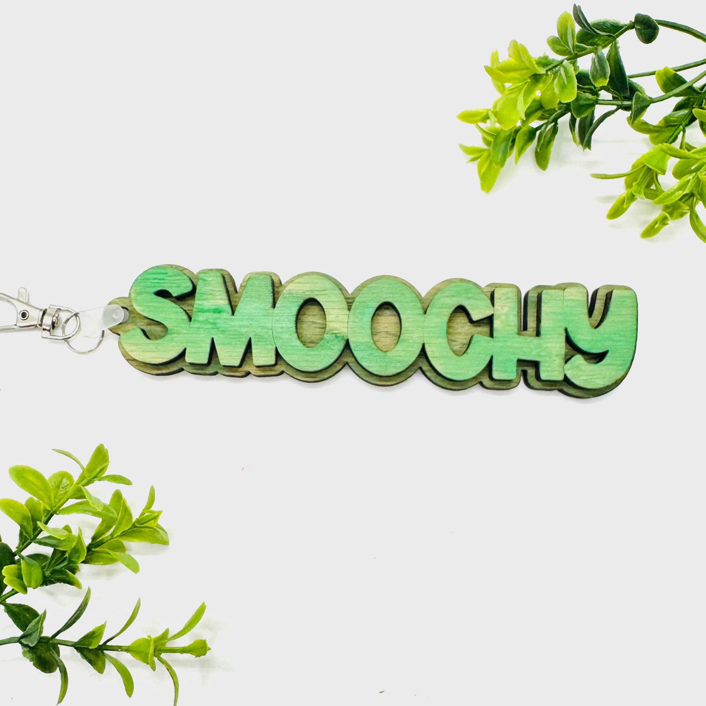 SMOOCHY Layered Word Keychain - Glowforge