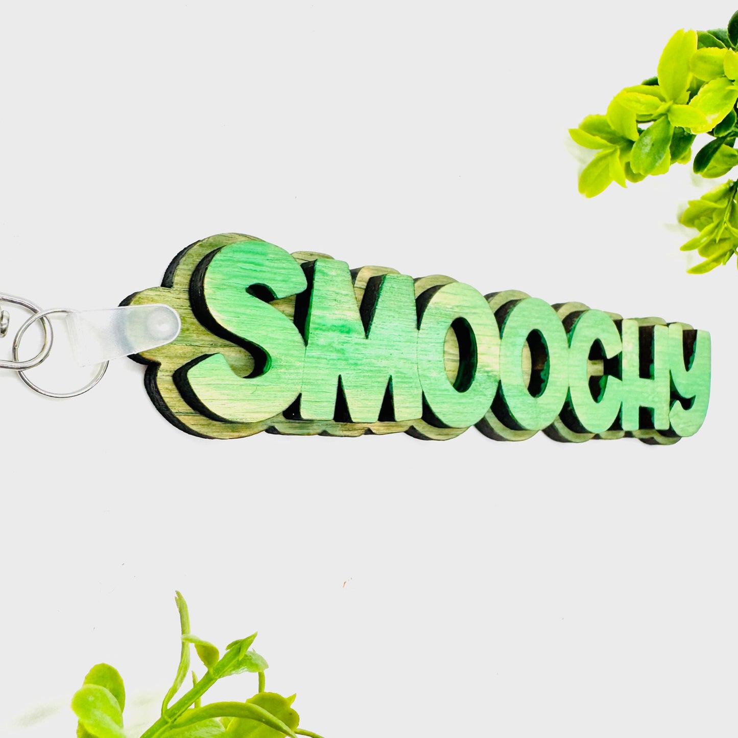 SMOOCHY Layered Word Keychain - Glowforge