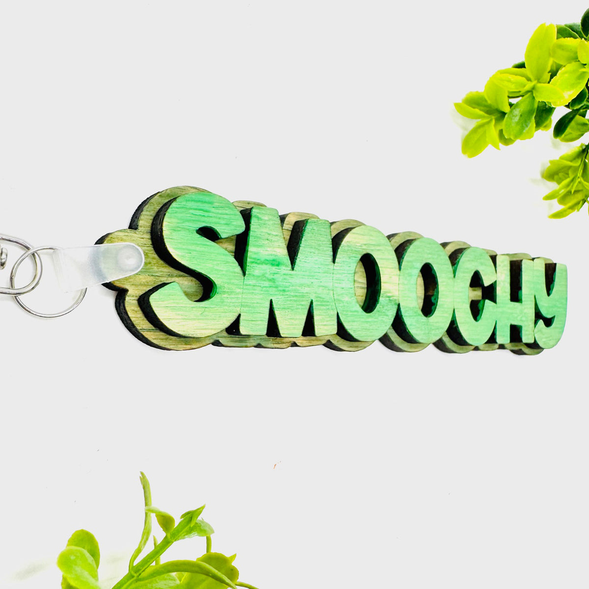 SMOOCHY Layered Word Keychain - Glowforge