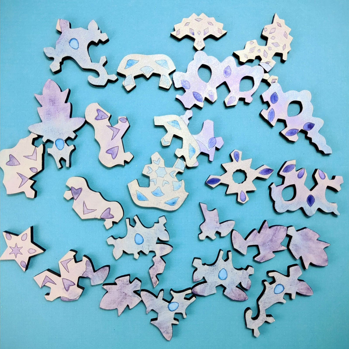 Snowflake Jigsaw Puzzle Winter Activity - Glowforge