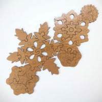 Snowflake Jigsaw Puzzle Winter Activity - Glowforge