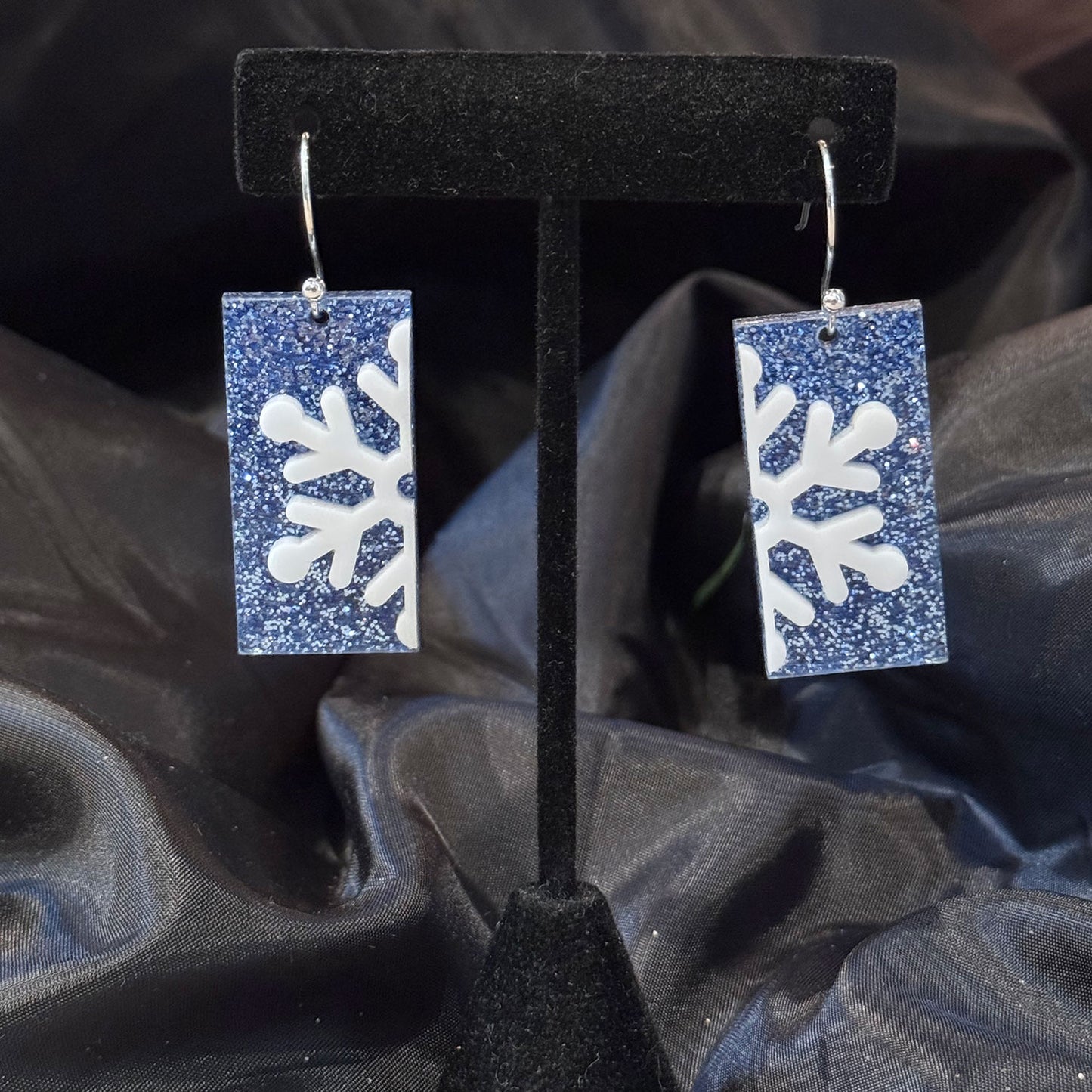 Snowflake Rectangle Earrings - Glowforge