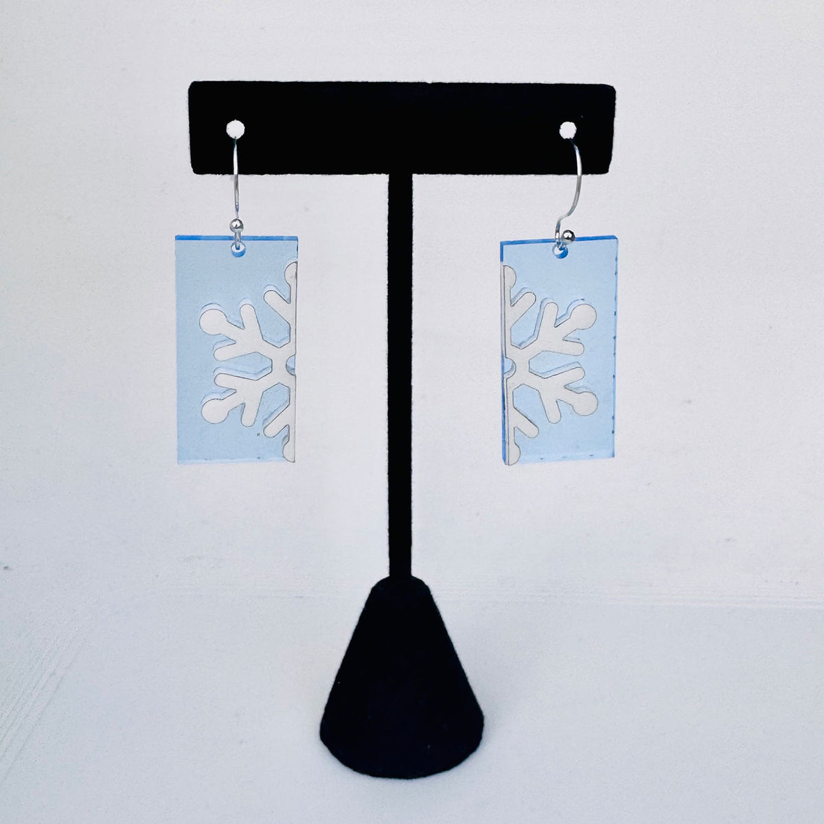 Snowflake Rectangle Earrings - Glowforge