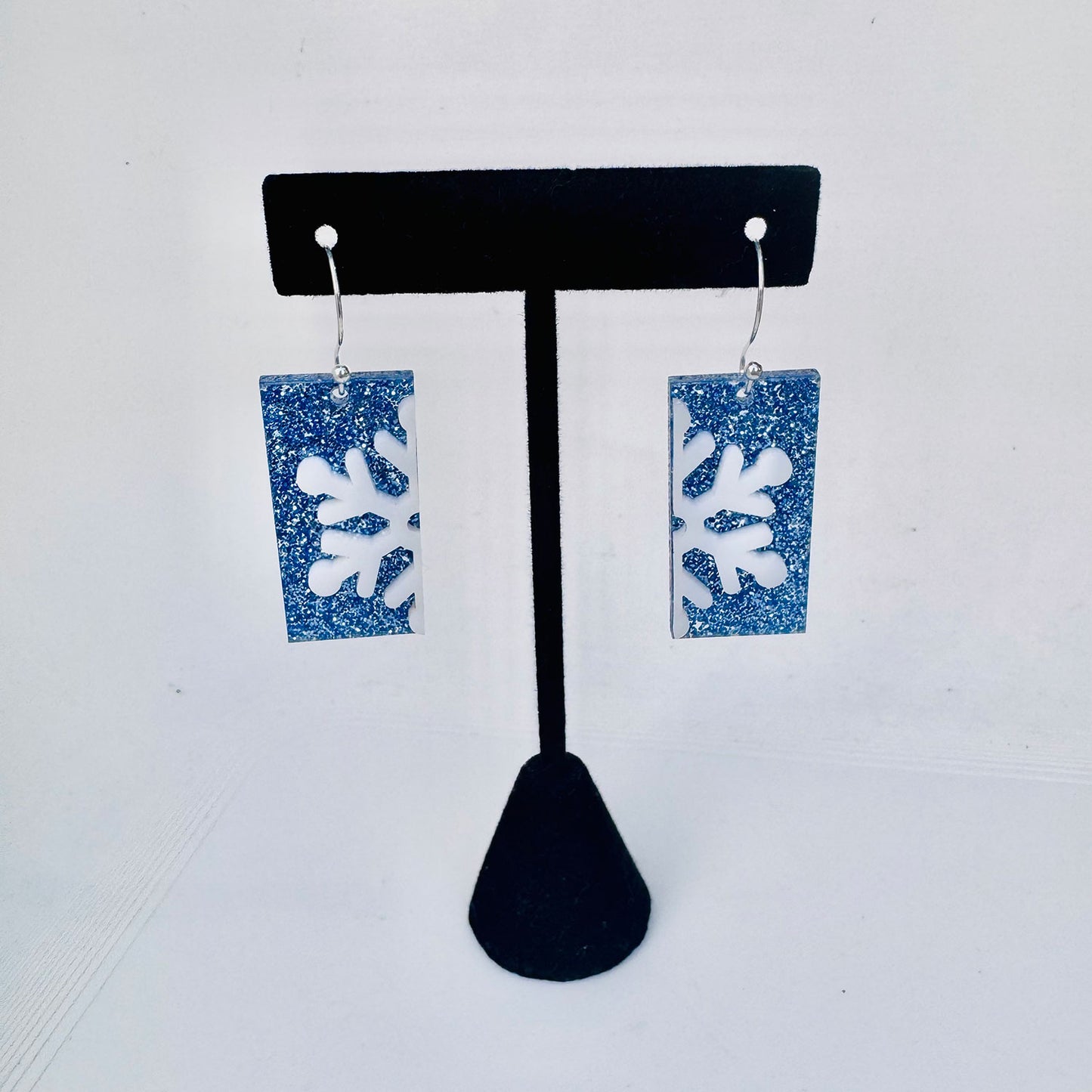 Snowflake Rectangle Earrings - Glowforge