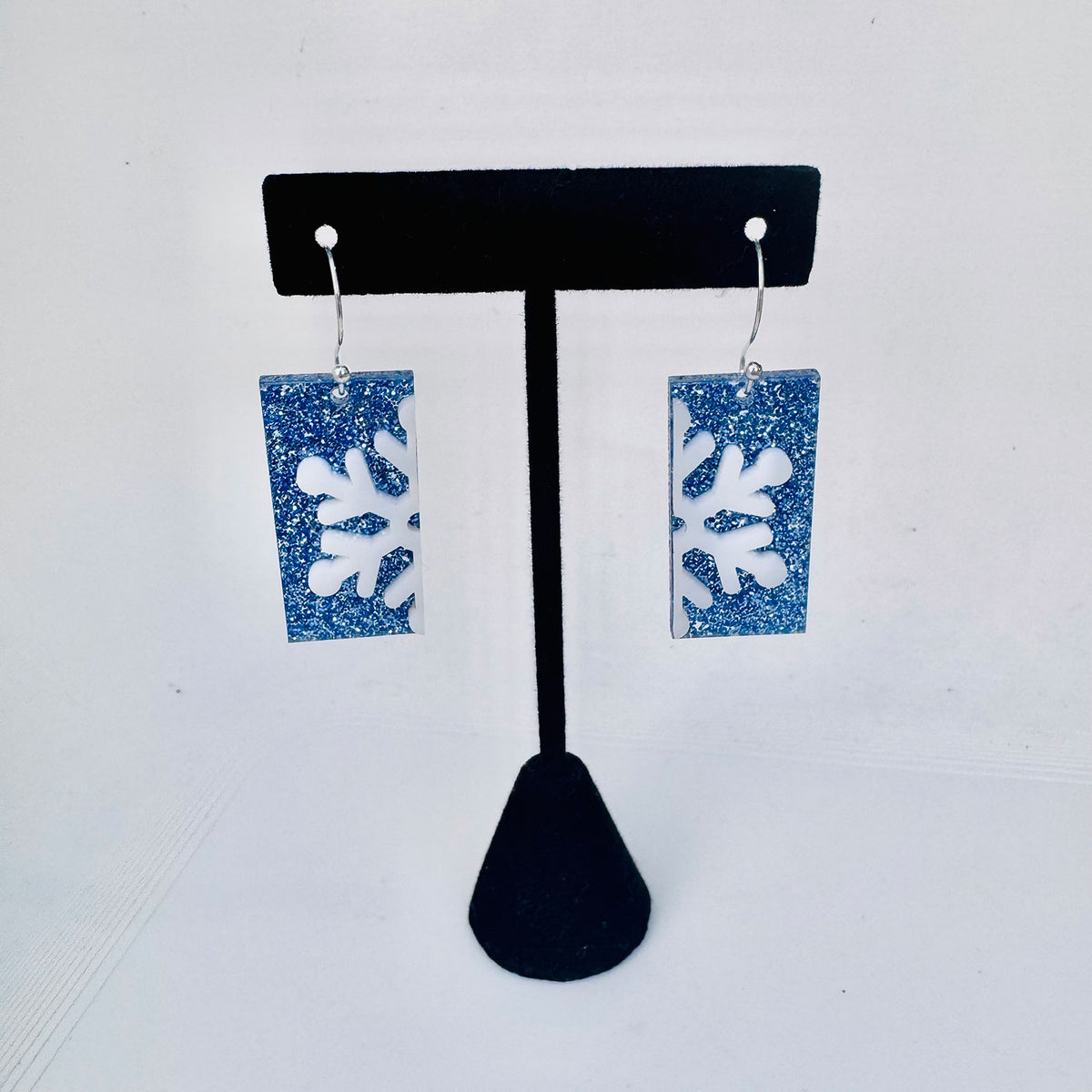 Snowflake Rectangle Earrings - Glowforge