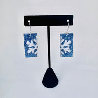 Snowflake Rectangle Earrings - Glowforge