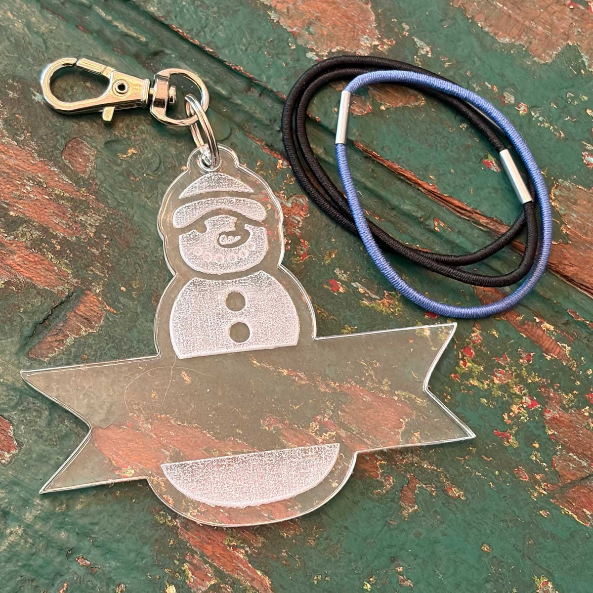 Snowman Hair Elastic Tie Holder - Glowforge