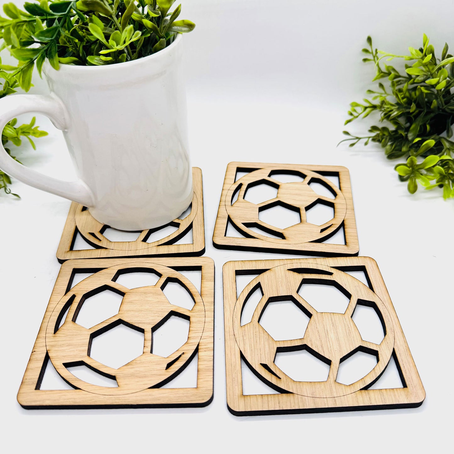 Soccer Ball Coaster (Set of 4) - Glowforge