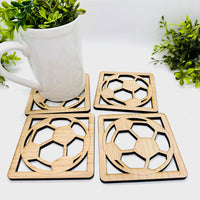 Soccer Ball Coaster (Set of 4) - Glowforge