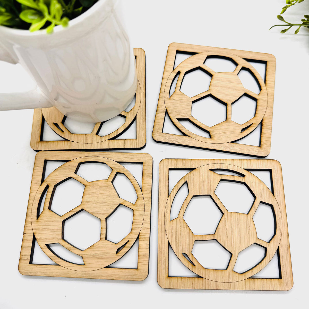 Soccer Ball Coaster (Set of 4) - Glowforge