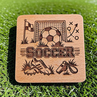Soccer Coaster Design - Glowforge