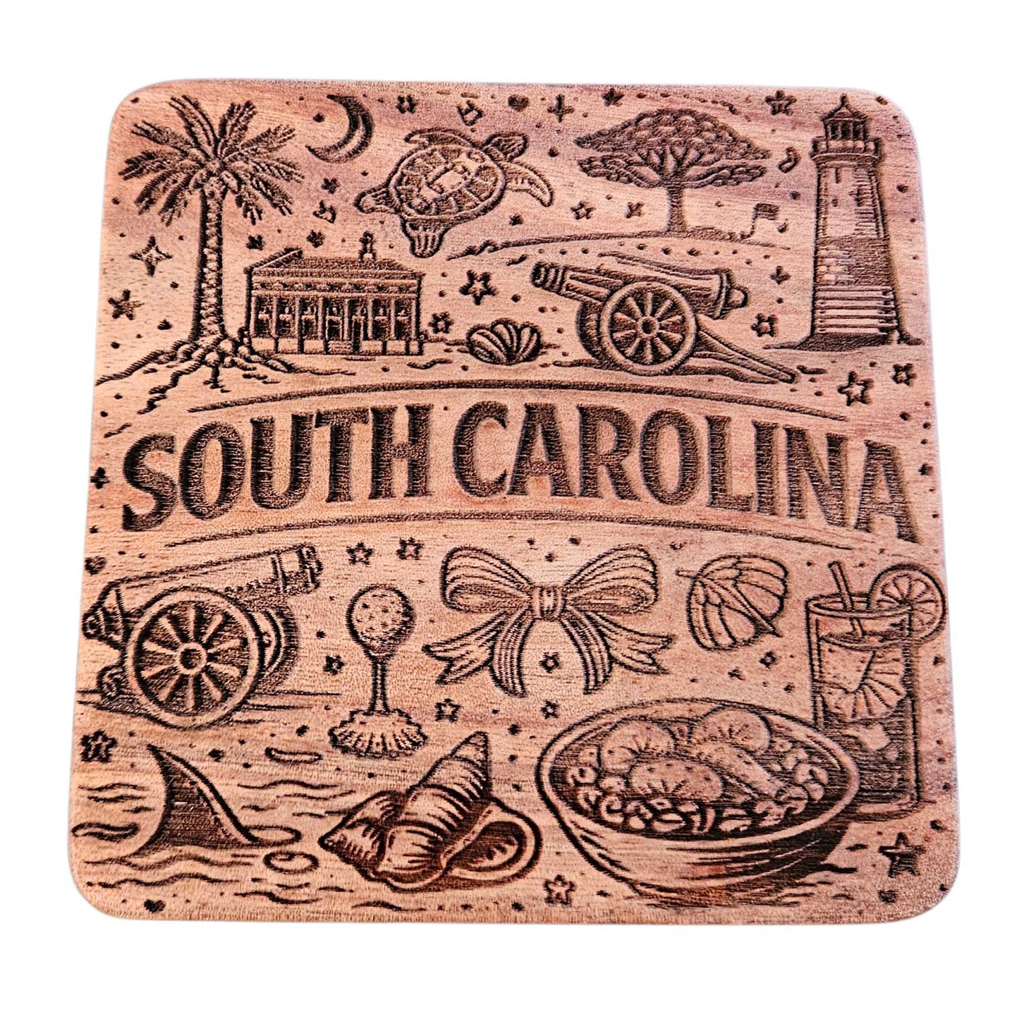 South Carolina Coaster Design - Glowforge