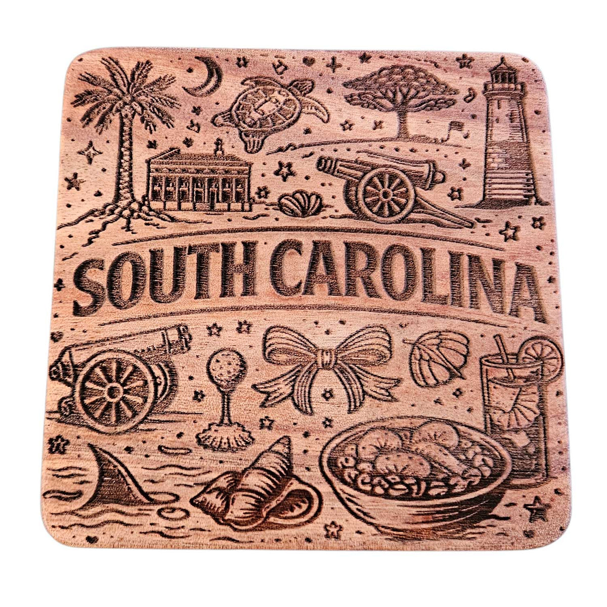 South Carolina Coaster Design - Glowforge