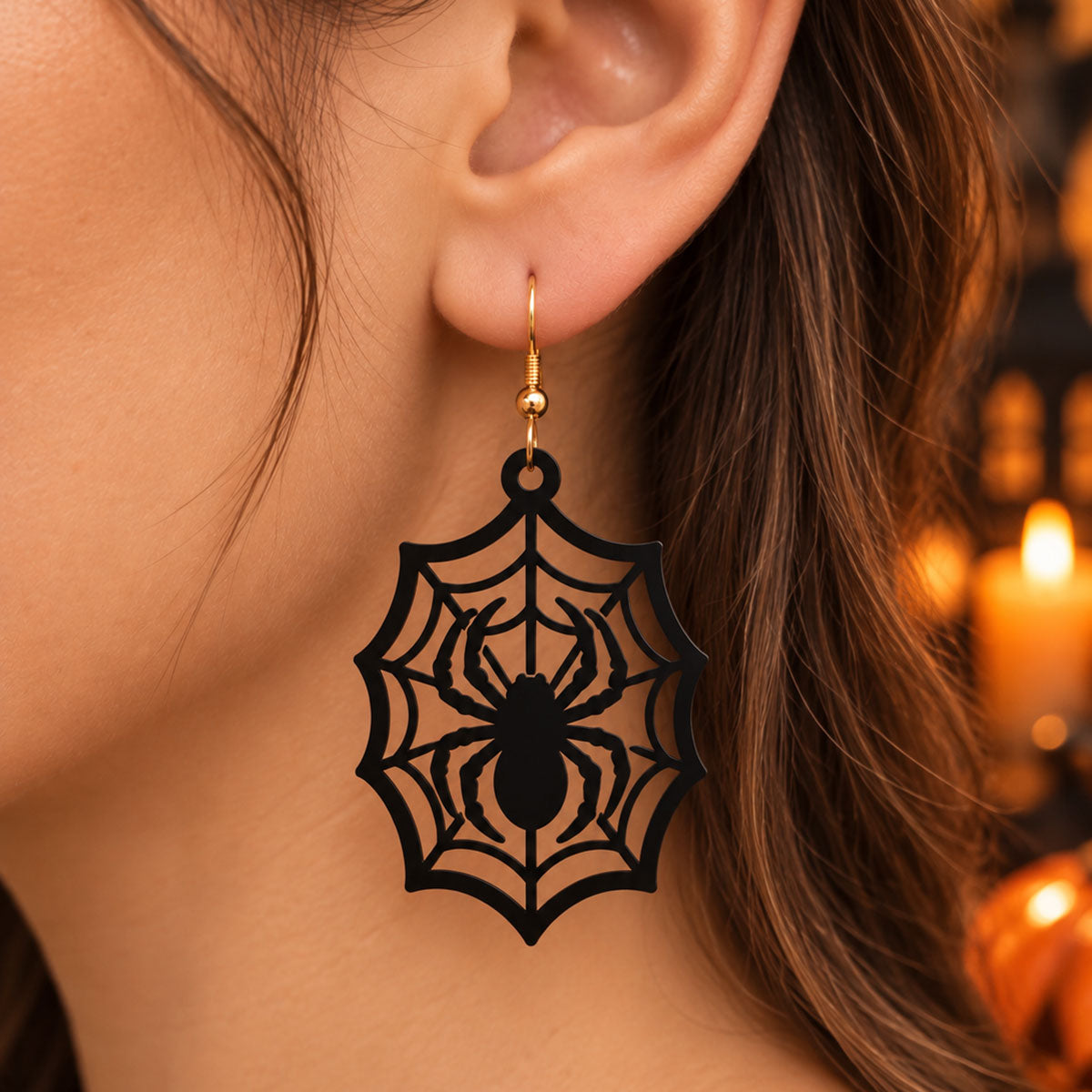 Spiderweb Halloween Earrings - Glowforge