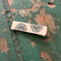 Split Mandala Leather Barrette - Glowforge