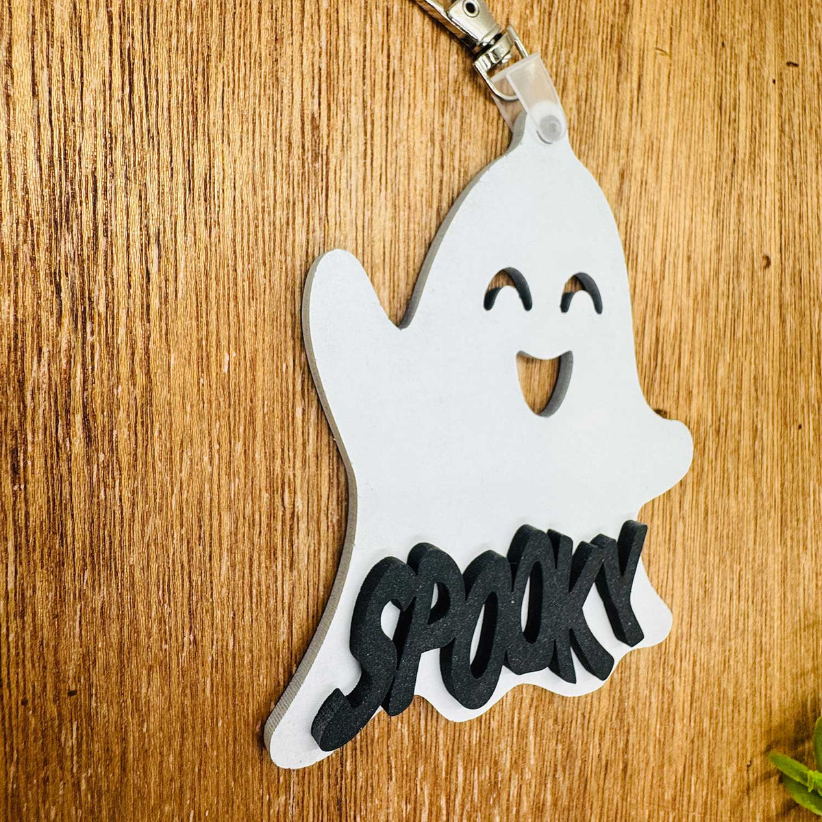 Spooky Ghost 2-Layer Bag Tag - Glowforge