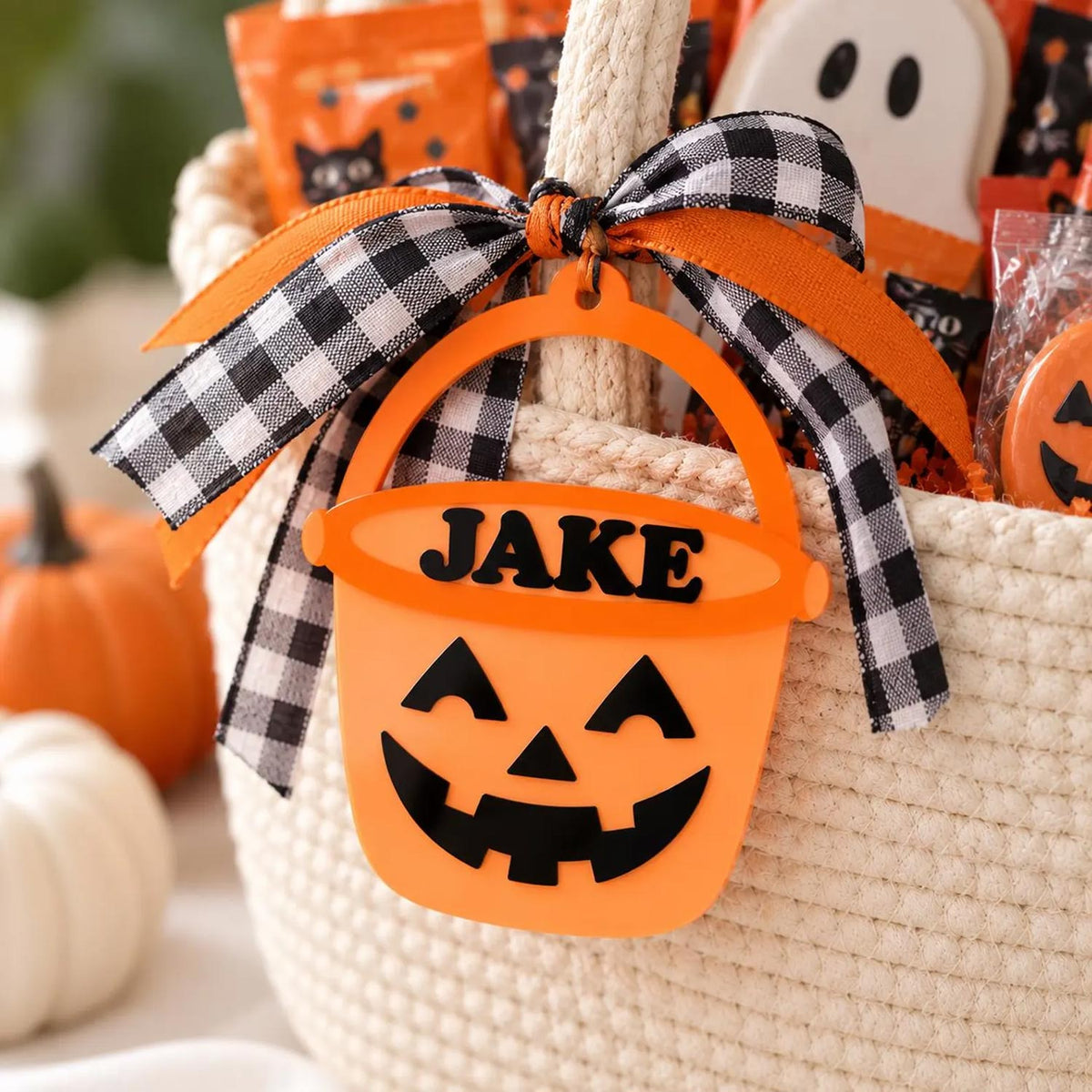 Spooky Personalized Pumpkin Pail Tag - Glowforge