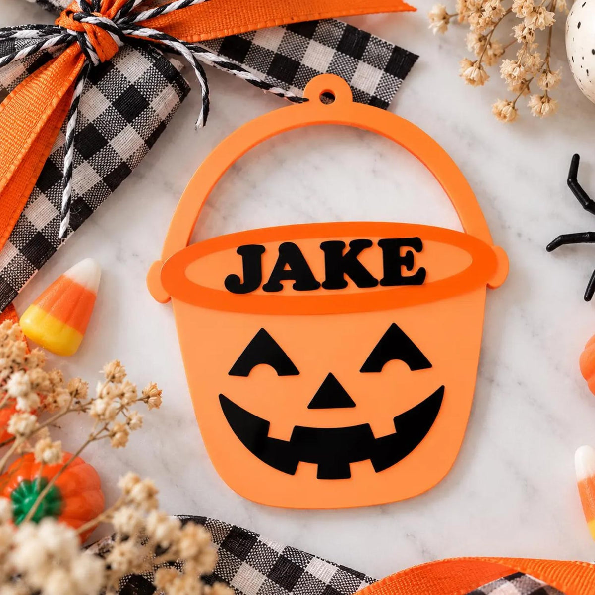 Spooky Personalized Pumpkin Pail Tag - Glowforge
