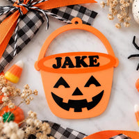 Spooky Personalized Pumpkin Pail Tag - Glowforge
