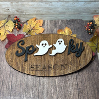 Spooky with Ghosts Halloween Sign - Glowforge