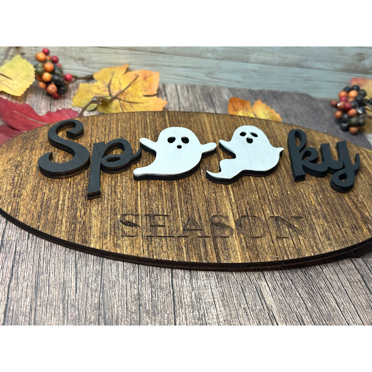 Spooky with Ghosts Halloween Sign – Glowforge Shop