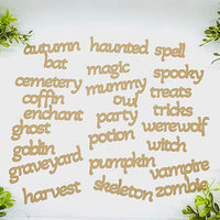 Spooky Word Cutouts – Font #3 (Set of 25)