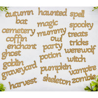 Spooky Word Cutouts – Font #3 (Set of 25) - Glowforge