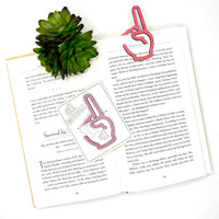 Sport #1 Finger Shaped Bookmark with Card Backer - Paperclip - Snack Bag Closure - Glowforge