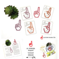 Sport #1 Finger Shaped Bookmark with Card Backer - Paperclip - Snack Bag Closure - Glowforge