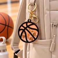 Sporty Basketball Shaker Keychain - Glowforge