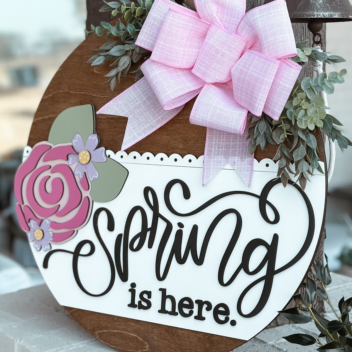 Glowforge Projects Spring Spring Is Here Floral Door Hanger – Glowforge Shop