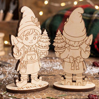 Spruce Christmas Tree Gardener - North Pole Elf Figure for Crafts & Play - Glowforge